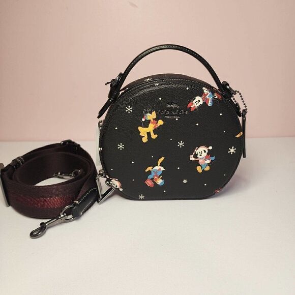 Coach CM846 Disney X Coach Canteen Crossbody Holiday Print - Picture 1 of 7